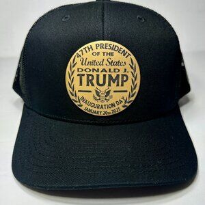 President Donald Trump Inauguration Trump 47 High Detail Laser Etched Patch Hat
